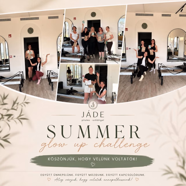Négy hét közös munka, mozgás, fejlődés és rengeteg inspiráló pillanat. 🤍
A héten lezárult @pilatesbygini Summer Glow Up Challenge programja, és szeretnénk megköszönni minden résztvevőnek, hogy velünk tartott ezen az úton. Nagyon büszkék vagyunk rátok. ✨
Hétről hétre látni a kitartásotokat, az energiátokat és azt, ahogyan egyre magabiztosabban mozogtok a reformeren, pontosan ezért szeretjük ennyire ezt a közösséget.
Ez a challenge több volt, mint edzések sorozata. Egy kis nyári feltöltődés, motiváció és énidő. ✨
A nyertesek ajándék alkalmakban és a @thebodyshophungary limitált kiadású termékeiben részesültek. 🤍
A jó hír pedig, hogy ősszel folytatjuk… 👀✨
Regi következő challenge programja szeptemberben érkezik.
Addig sem maradunk izgalmas programok nélkül! A nyár folyamán különleges eseményekkel, tematikus órákkal és közösségi élményekkel készülünk nektek a JÁDE-ban.
Köszönjük, hogy velünk vagytok. 🤍